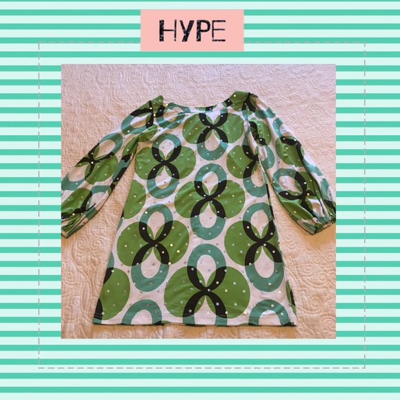 Groovy Geometric Dress size 1O by Hype - Picture 1 of 7